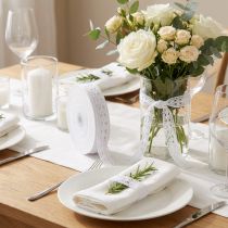 Artículo Cinta decorativa cinta de encaje blanco cinta decorativa encaje A25mm L20m