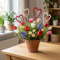 Artículo Tapón flor Día de la Madre tapón decorativo corazón 5cm 12 piezas