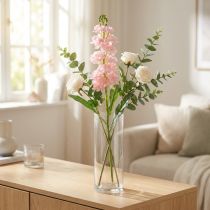 Artículo Levkoje flor rosa artificial como flor de tallo real 78cm