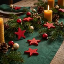 Artículo Decoración dispersa Estrellas navideñas estrellas rojas de madera Ø5,5cm 12ud