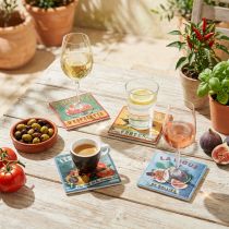 Artículo Posavasos para vasos ceramica fruta verdura 10×10cm 4ud