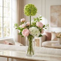Artículo Cebolla ornamental Allium, flor de seda, bola artificial puerro verde Ø20cm L72cm