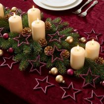 Artículo Decoración de mesa decorativa con purpurina y estrella, Navidad, 4,5 cm, 120 unidades