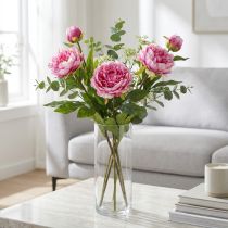 Artículo Peonías Flores Artificiales De Tallo Largo Rosa 70cm 3uds