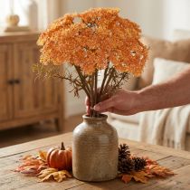 Artículo Flores artificiales de milenrama Achillea artificial naranja 30cm 6 uds