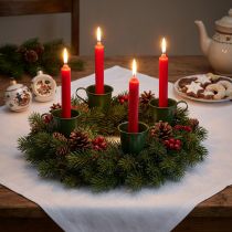 Artículo Candelabro cónico Portavelas en taza Verde A6cm 6pzs