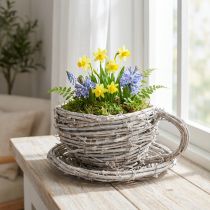 Artículo Taza de té de material natural con encanto rústico para decoración interior exclusiva 13cm