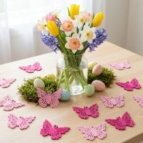 Artículo Elementos decorativos de mariposas para esparcir en mesas y cuencos con un toque primaveral, 4 cm, 72 piezas