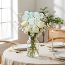 Artículo Flores secas de Craspedia, ramo decorativo para sala de estar, decoración de mesa, boda, 55 cm, 20 unidades.