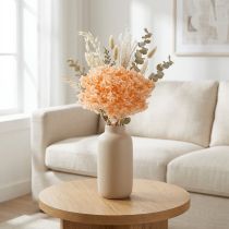 Artículo Ramo de hortensias secas para una elegante decoración floral en el hogar, 65 cm.