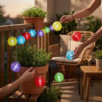Artículo Linterna solar cadena LED de colores 4,5m 10 bombillas blanco frio