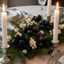 Artículo Mini bolas navideñas sobre alambre vidrio negro Ø25mm 140 piezas
