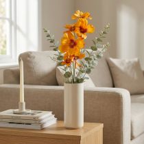 Artículo Cosmea Kosmee cesta de joyería flor artificial naranja 75cm