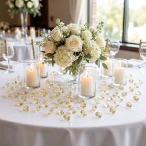 Artículo Decoración Diamantes Decoración Boda Champán 12mm 150 Piezas