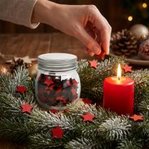 Artículo Vaso con estrellas rojo 9cm