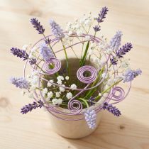 Artículo Alambre de aluminio morado, 2 mm, para joyería y decoración, alambre artesanal color lavanda, 500 g - 60 m