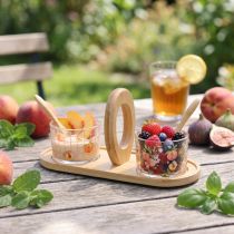 Artículo Juego de tapas motivo melocotón decoración de mesa verano 23×9×10,5cm