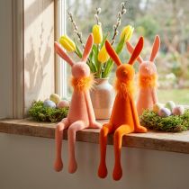 Artículo Estantes con forma de conejito de Pascua, decorativos para sala de estar, decoración de Pascua, para sentarse, 36 cm, 2 piezas