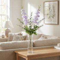 Artículo Flores artificiales Delphinium morado claro en tallo 90cm 2 piezas