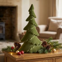 Artículo Abeto decorativo árbol de Navidad flocado verde 60cm