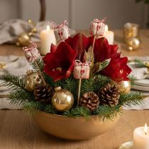 Artículo Tapón de flores paquete de regalo de Navidad decoración 2,5 cm 15 piezas