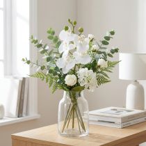 Artículo Orquídea Artificial Phalaenopsis Blanca Real Touch 32cm