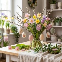 Artículo Adornos de huevos de Pascua como ideas decorativas. Accesorios encantadores de Pascua, 6 cm, 6 piezas.