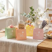 Artículo Bolsa de regalo con estampado "Una bolsa de felicidad", ideal para regalar, 12 cm, 12 unidades.