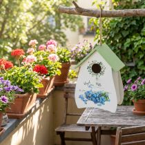 Artículo Casita para pájaros para habitaciones elegantes con diseño floral y aire nostálgico 21 cm