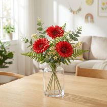 Artículo Flores artificiales Gerbera Roja 45cm