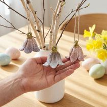 Artículo Decoración de flores de cerámica de lirio de los valles para colgar Ø5cm 6 piezas