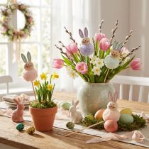 Artículo Figuras de conejito de Pascua esponjosas para alegres celebraciones de Pascua, decoración de habitaciones, 34 cm, 12 piezas