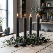 Artículo Velas cónicas velas antracita lisas 34×240mm 4 piezas
