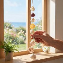 Artículo Percha decorativa decoración concha marítima natural Ø5–10cm 70cm