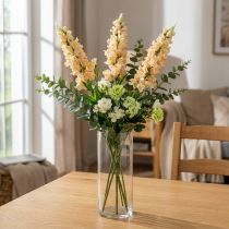 Artículo Snapdragon Flor Artificial Flor de Seda Snapdragons Rosa Crema L92cm