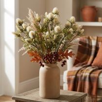 Artículo Thistle artificial deco rama crema 10 cabezas de flores 68cm 3pcs