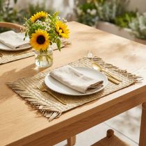 Artículo Mantel individual algas marinas decoración de mesa rectangular jacinto de agua naturaleza 33 × 48cm