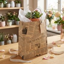 Artículo Bolsas de papel bolsas de papel bolsas de regalo 18x9cm periódico 50uds