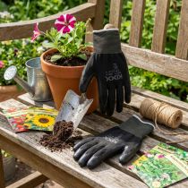 Artículo Guantes de jardinería de nailon Kixx, talla 10, color negro