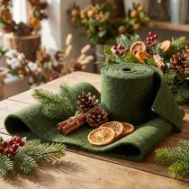 Artículo Cinta de fieltro cinta de lana fieltro artesanal rollo de fieltro verde oscuro 15cm 5m