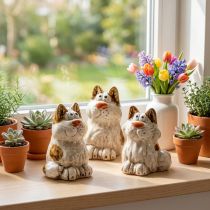 Artículo Figuras decorativas de gato de cerámica, divertidas figuras de animales para decorar el salón, 8 cm, 4 piezas
