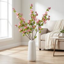 Artículo Rama artificial de flor de cerezo, acentos primaverales para el hogar, 125 cm