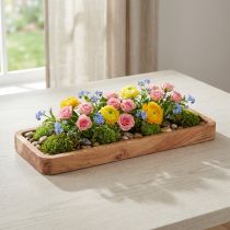 Artículo Bandeja decorativa rectangular, madera de acacia, acabado natural, 40×15 cm
