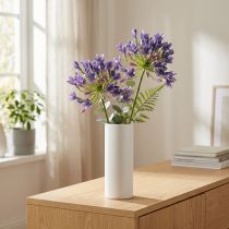 Artículo Agapanthus Lirio Africano Flores Artificiales Púrpura L75cm 2pcs