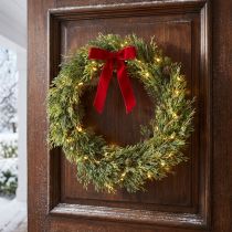Artículo Corona de abeto artificial con piñas, decoración navideña, corona para puerta, Ø36cm, verde
