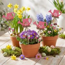 Artículo Tapón de flores regadera de puntos madera decorativa 4,5×7cm 10 piezas