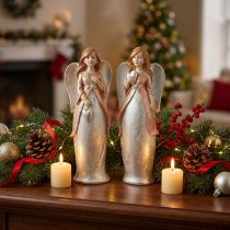 Artículo Figura ángel ángel de la guarda ángel navideño con corazón H19cm 2pcs