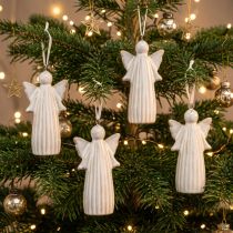 Artículo Colgante de ángel decorativo para colgar en el árbol de Navidad, 8 cm, 4 unidades