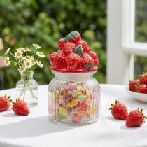 Artículo Tarro de caramelos con tapa tarro de galletas de fresas Ø11cm H18cm