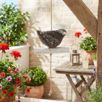 Artículo Decoración colgante de verano Madera Pájaro Marrón 118cm
